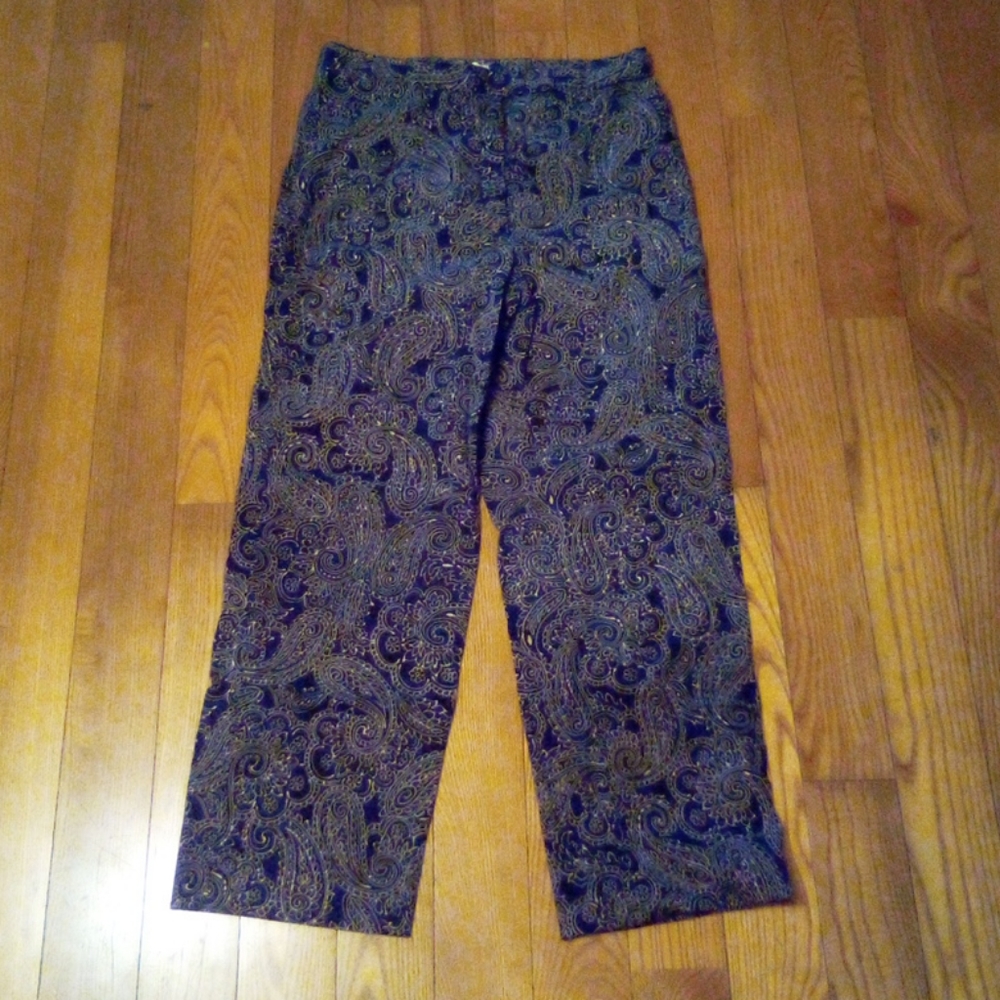 Jones New York Stretch Sz 10 Paisley Pants
